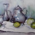 Etains, pommes et citrons verts